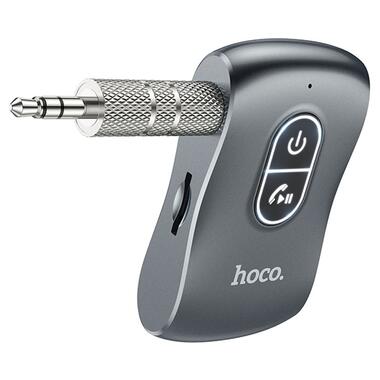 Bluetooth аудіо ресивер Hoco E73 Tour Car Metal gray фото №4