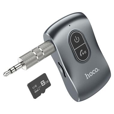 Bluetooth аудіо ресивер Hoco E73 Tour Car Metal gray фото №5