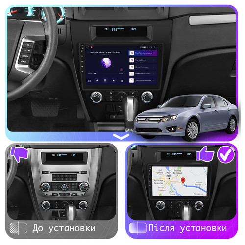 Магнітола Lesko Ford Fusion I Рестайлінг 2009-2012 IPS 10 4/64Gb CarPlay 4G GPS Prime фото №3
