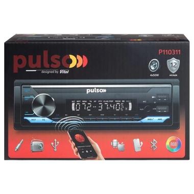 Автомагнитола PULSO RGB, USB, FM, RCA, LCD-дисплей, 4х50 Вт (P110311) фото №5