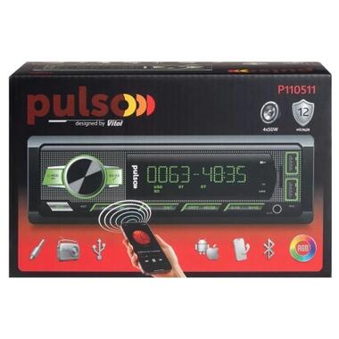 Автомагнитола PULSO RGB, USB, FM, RCA, LCD-дисплей, 4х50 Вт (P110511) фото №5