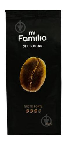 Кава в зернах Mi Familia De Lux Blend Gusto Forte 1000 г фото №1