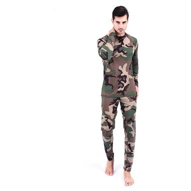 Термобілизна чоловіча Lesko A152 3XL Camouflage Green флісова потовщена облягаюча під одяг фото №4