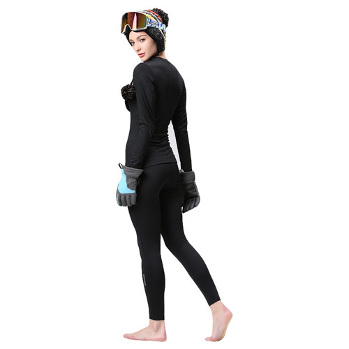 Термобілизна жіноча Xintown NYXT19JBYD Black (L) спортивна флісова з довгими рукавами під одяг фото №2