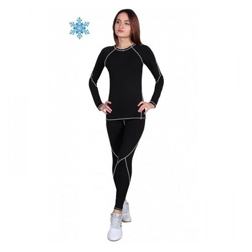 Термобілизна женское FirePower Sport Polarflis-Stretch (XL) Черное с белым фото №1