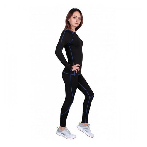 Термобілизна женское FirePower Sport Polarflis-Stretch (XL) Черное с синим фото №2