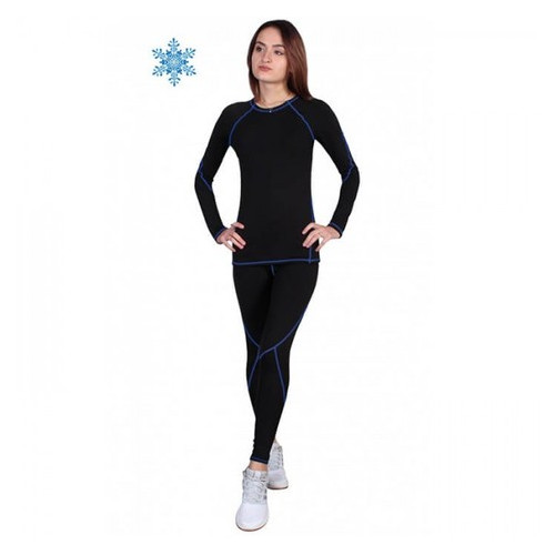 Термобілизна женское FirePower Sport Polarflis-Stretch (XL) Черное с синим фото №1