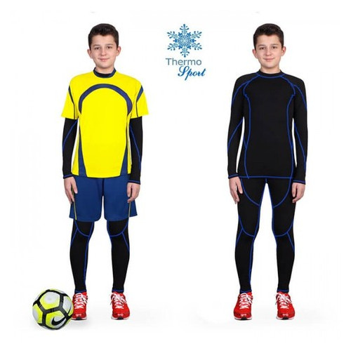 Термобілизна детское FirePower Sport Polarflis-Stretch (36)  Черное с синим фото №2