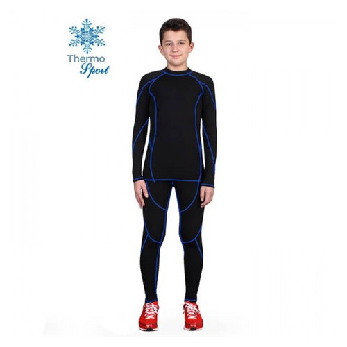 Термобілизна детское FirePower Sport Polarflis-Stretch (40)  Черное с синим фото №1