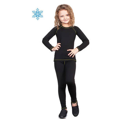 Термобілизна детское для девочек FirePower Polarflis-Stretch (30) Черное с желтым фото №1