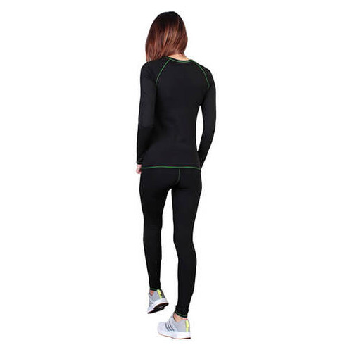 Термобілизна женское FirePower Polarflis-Stretch (L) Черное с зеленым фото №2