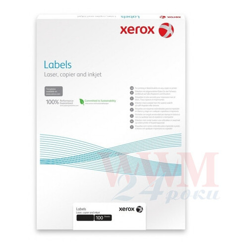 Наклейка Xerox Mono Laser 65UP Rounded 38.1x21.2mm 100l (003R93177) фото №1