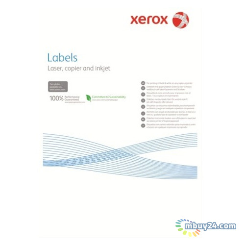 Наклейка Xerox Mono Laser 24UP (rounded) 64x34mm, 100л (003R97526) фото №1