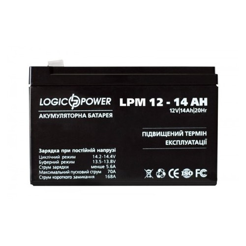 Акумулятор LogicPower LPM 12-14 AH фото №1