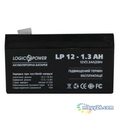 Батарея до ДБЖ LogicPower LPM 12В 1.3 Ач (4131) фото №1