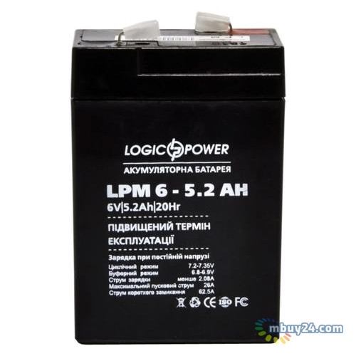 Батарея до ДБЖ LogicPower LPM 6В 5.2 Ач (4158) фото №1