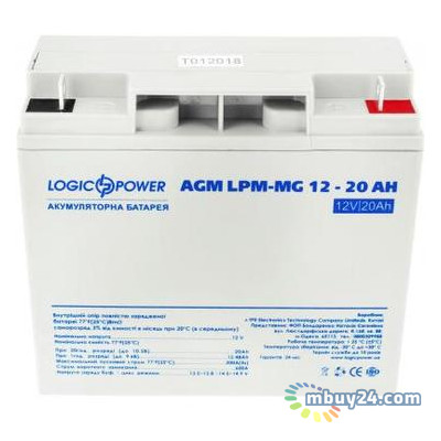 Акумуляторна батарея LogicPower LPM MG 12В 20Ач (6556) фото №1