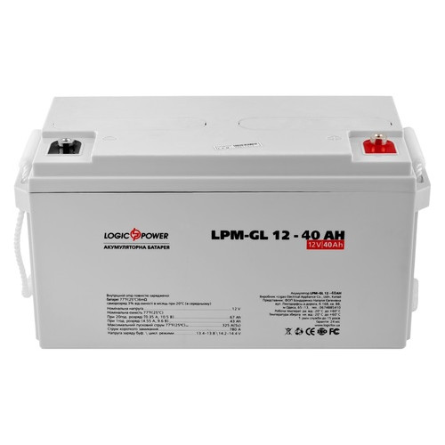 Акумуляторна батарея LogicPower 12V 40AH (LPM-GL 12 - 40 AH) GEL фото №1