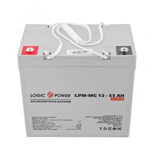 Акумуляторна батарея LogicPower LPM-MG 12-55 AH фото №1
