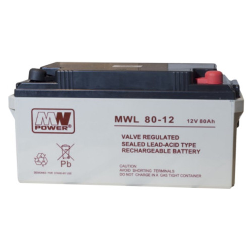 Батарея до ДБЖ MWPower AGM 12V-80Ah (MWL 80-12) фото №1