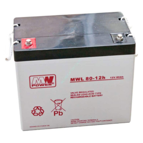 Батарея до ДБЖ MWPower AGM 12V-80Ah (MWL 80-12h) фото №2