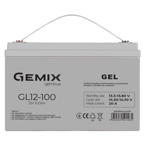 Акумуляторна батарея Gemix GL12-100 фото №1