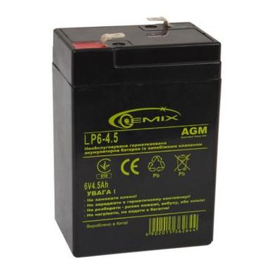 Батарея до ДБЖ Gemix 6В 4.5 Ач (LP6-4.5 Т2) фото №1