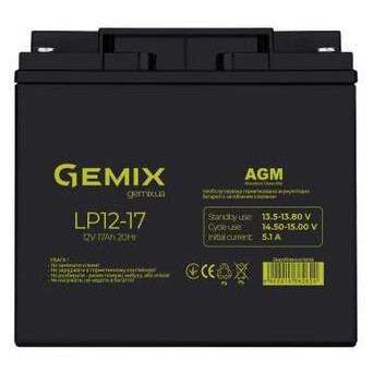 Батарея до ДБЖ Gemix 12В 17 Ач (LP1217) фото №1