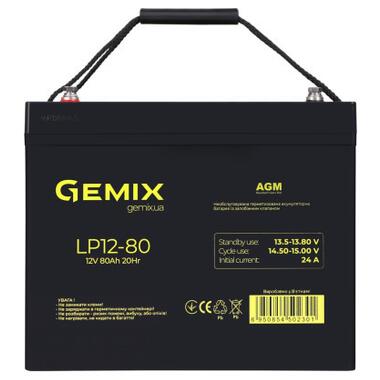 Батарея до ДЖБ Gemix LP 12V 80Ah (LP1280) фото №1