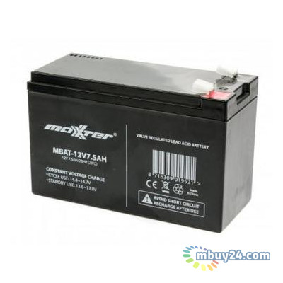 Акумуляторна батарея Maxxtro 12V 7.5AH (MBAT-12V7.5AH) AGM фото №1