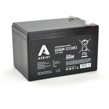 Батарея до ДБЖ AZBIST 12V 12 Ah Super AGM (ASAGM-12120F2) фото №1