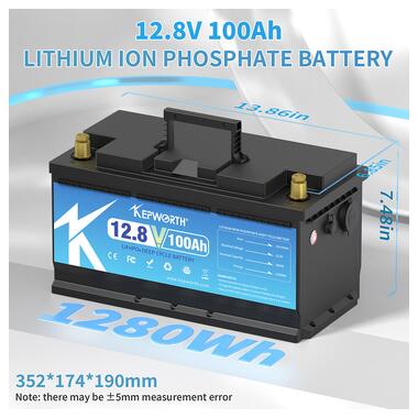 Аккумуляторная батарея LiFePO4 Kepworth 12V/100AH BMS фото №3