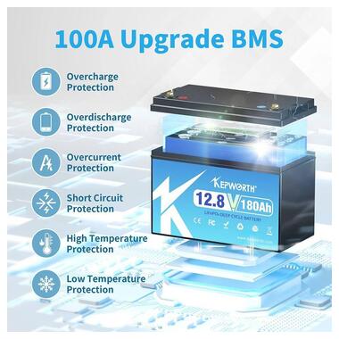Аккумуляторная батарея LiFePO4 Kepworth 12V/180AH  фото №2