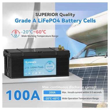 Аккумуляторная батарея LiFePO4 Kepworth 24V/100AH  фото №4