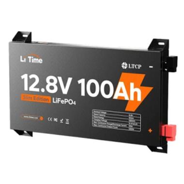 Батарея LiFePo4 Litime 12.8V 100Аh 1280Wh (L12V100-100-SLIM-LTCP-4) фото №1