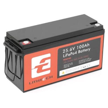 Батарея LiFePo4 LITHTECH 25,6V 100Ah, 2.56k + Bluetooth (TE24100B) фото №1