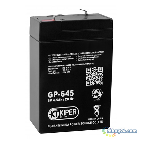 Акумуляторна батарея CSB 6V 4.5AH (GP645) AGM, F2 фото №2
