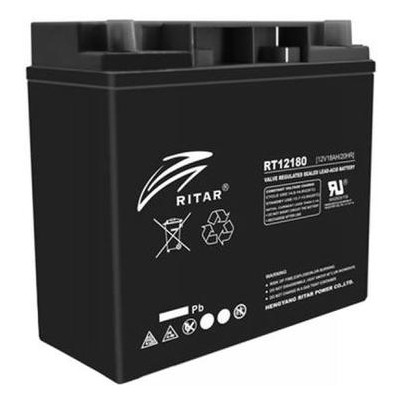 Батарея до ДБЖ Ritar AGM RT12180B 12V-18Ah Black (RT12180B) фото №1