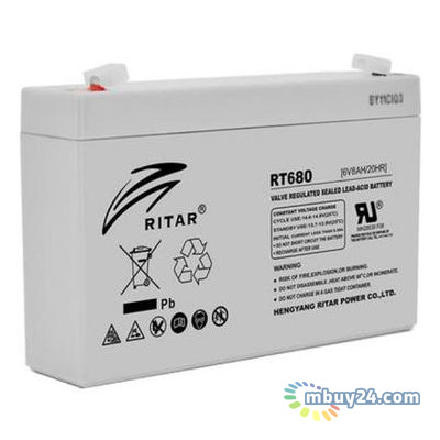 Батарея до ДБЖ Ritar AGM RT680 6V-8Ah (RT680) фото №1