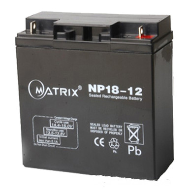 Акумулятор Matrix 12V 18AH (NP18-12) фото №1