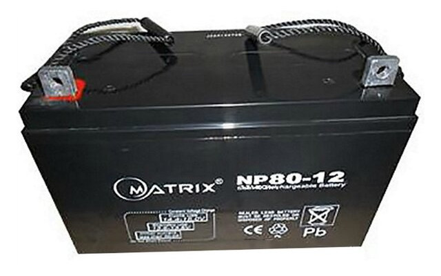 Акумулятор Matrix 12V 80AH (NP80-12) фото №1