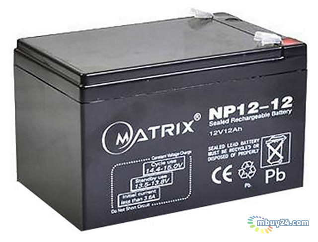 Акумулятор Matrix 12V 12AH (NP12-12) фото №1