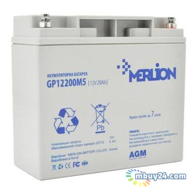 Батарея до ДБЖ Merlion 12V-20Ah GEL (GP1220M5 GEL) фото №1