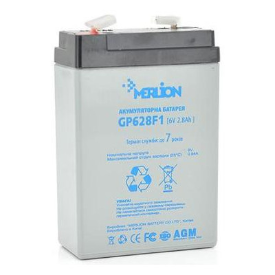 Батарея до ДБЖ Merlion AGM GP628F1 6 V-2,8Ah (GP628F1) фото №1
