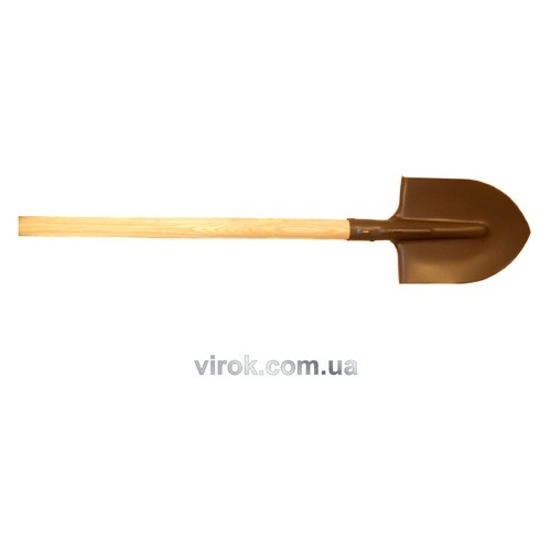 Лопата штикова з дерев'яною ручкою ТМ Virok фото №1