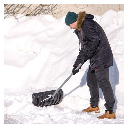 Лопата для збирання снігу Intertool FT-2090 (620*280мм із ручкою 970 мм) фото №6