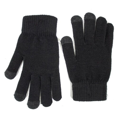 Еластичні сенсорні рукавички Brand Style Чорні (7076) фото №2