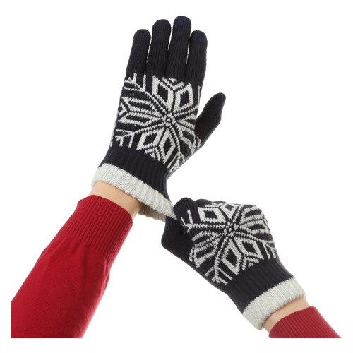 Рукавички ArmorStandart Touch Gloves Snowflake з орнаментом black (ARM59993) фото №4