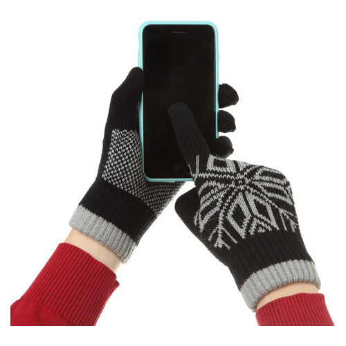 Рукавички ArmorStandart Touch Gloves Snowflake з орнаментом blue (ARM59994) фото №3