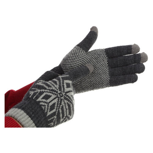 Рукавички ArmorStandart Touch Gloves Snowflake з орнаментом light grey (ARM59995) фото №2